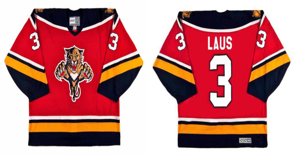 2019 Men Florida Panthers 3 Laus red CCM NHL jerseys